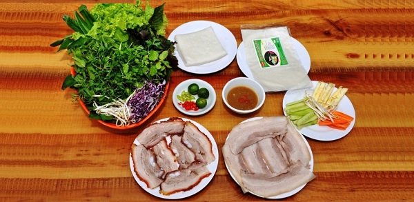 Bánh tráng cuốn thịt heo