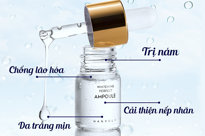 cong dung ampoule tri nam va chong lao hoa hanvely - Serum chống lão hoá và trị nám nào hiệu quả nhanh trong 1 tháng?