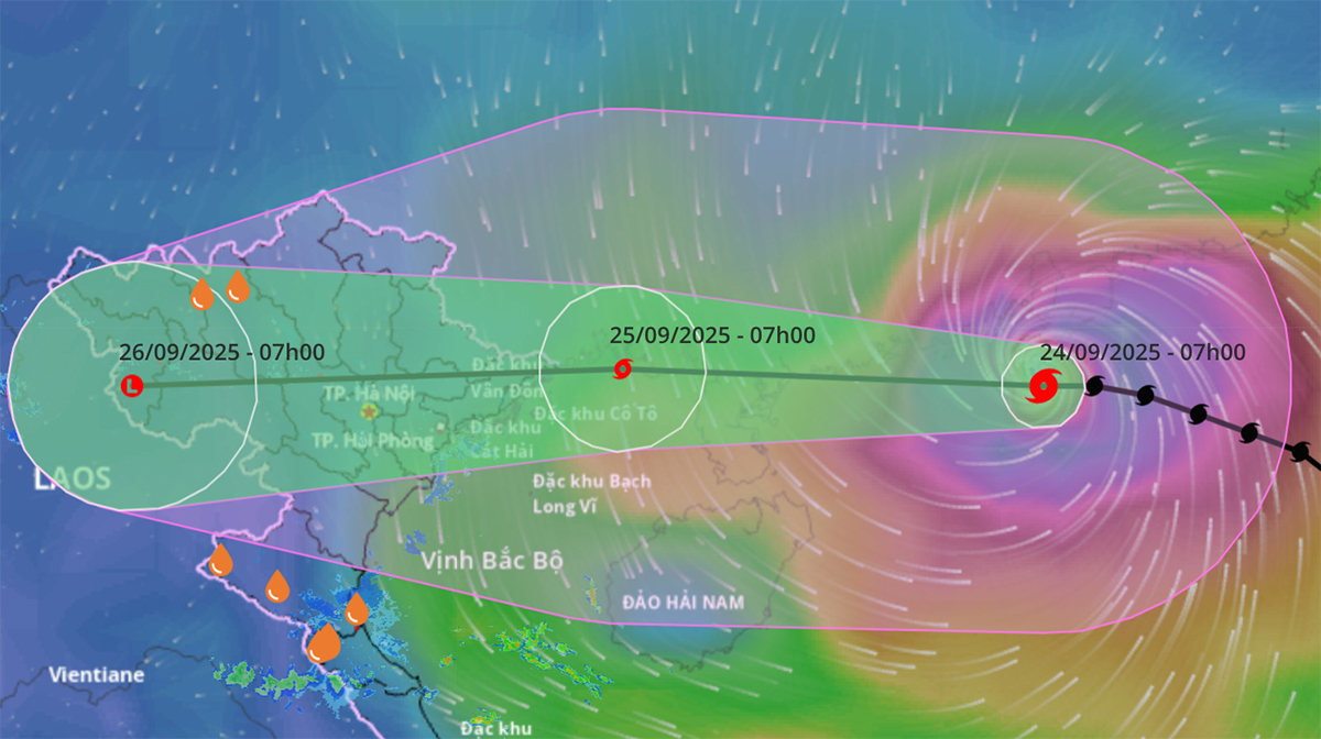 Dự báo thời tiết hôm nay: Bão số 9 Ragasa suy yếu, Bắc Bộ vẫn mưa to nguy hiểm